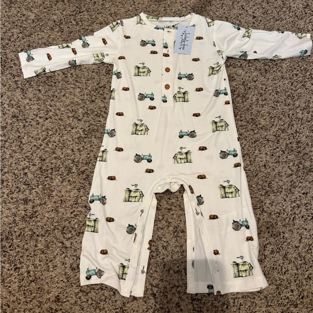 Tickety-boo tractor romper